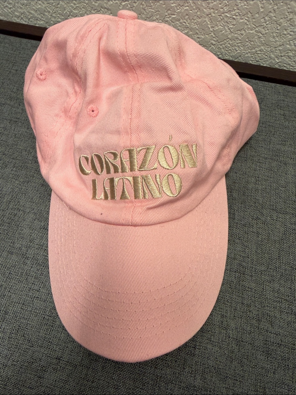 Pink "Corazón Latino" Embroidered Baseball Cap